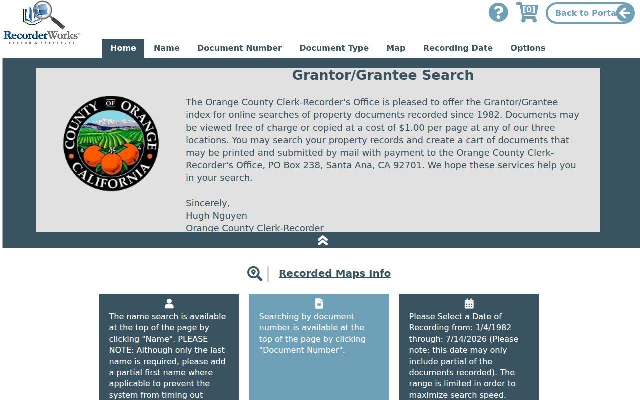 Mission Viejo people search in Orange County RecorderWorks